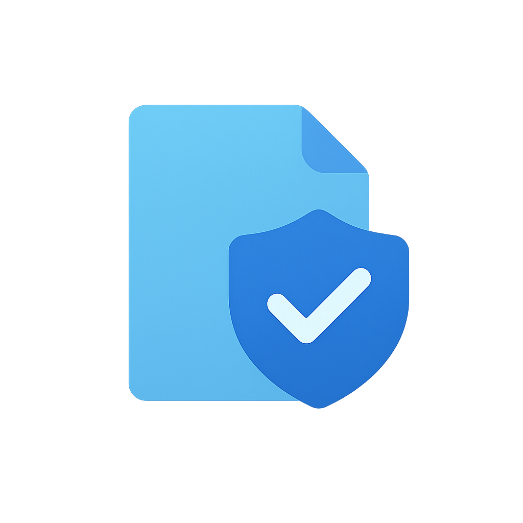 ZIP file with shield badge icon
